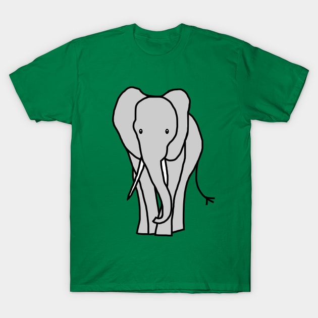 Big Grey Elephant T-Shirt by ellenhenryart